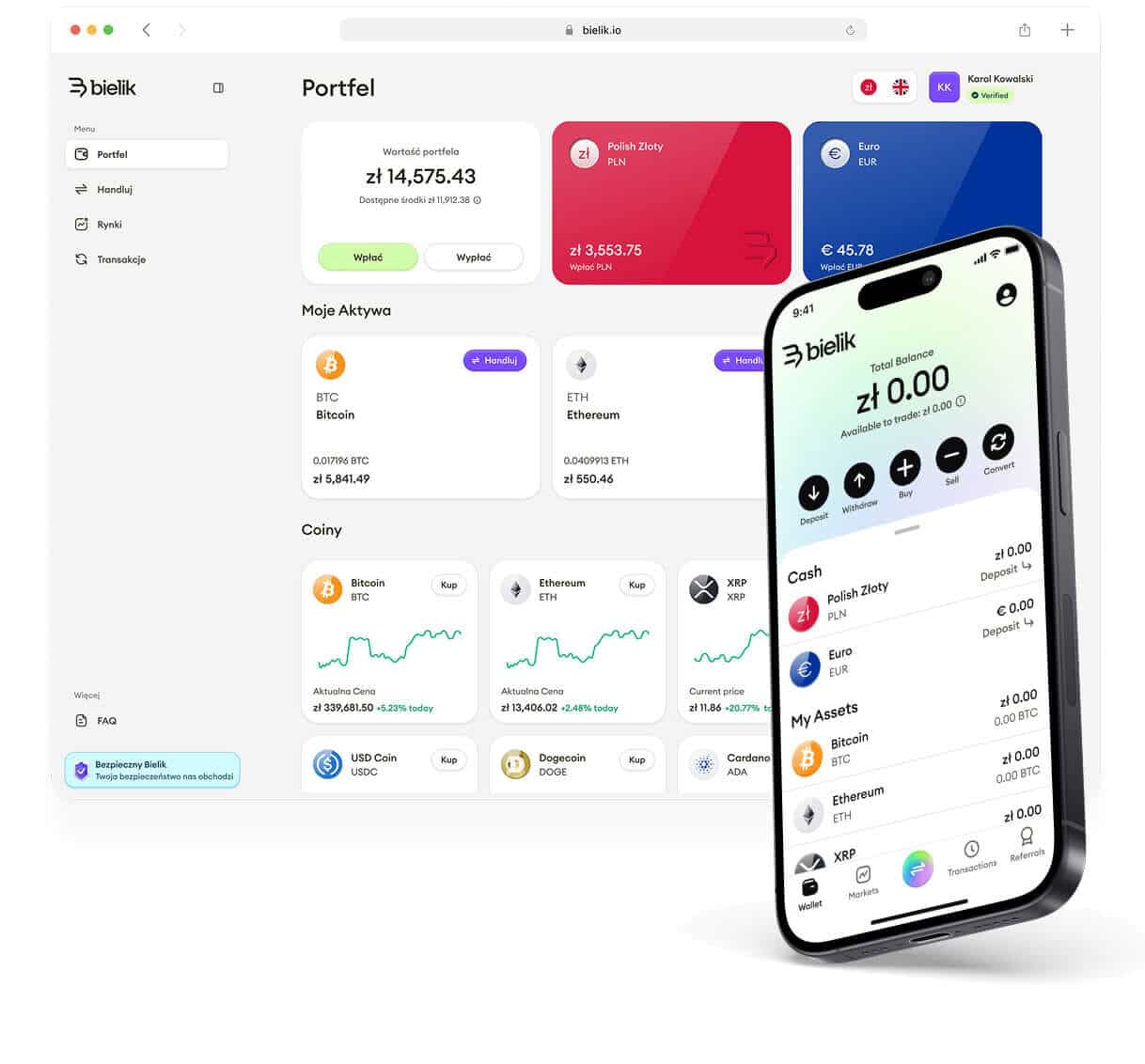 Inwestowanie w kryptowaluty na polskiej platformie finansowej Bielik.io Inwestowanie w kryptowaluty na polskiej platformie finansowej Bielik.io